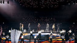 BTS perform on the second day of their three-night concert series at Goyang Stadium. EPA