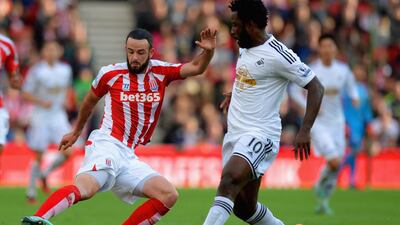 Centre-back: Marc Wilson, Stoke City. Made a goal-line clearance as Stoke came from behind to defeat Swansea in a controversial game on Sunday. (Photo: Gareth Copley / Getty Images)