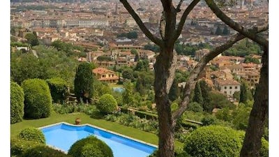 The pool at Hotel Torre Di Bellosguardo in Florence, Italy. Courtesy Hotel Torre di Bellosguardo