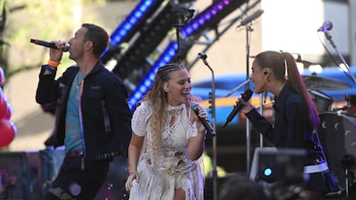 Chris Martin and Elyanna perform on NBC's Today last year. Photo: NDZ / Star Max