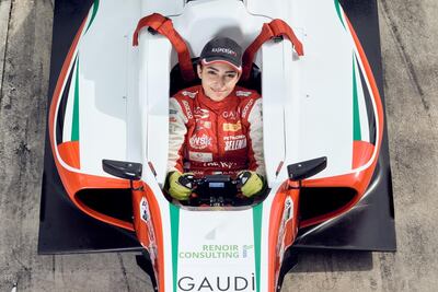Amna Al Qubaisi poses for a photo at Monza last year. Guido De Bortoli / Getty Images for Kaspersky Lab