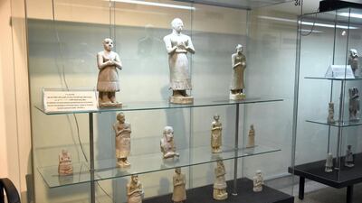 Artefacts on display at the Iraq Museum in Baghdad. Wam
