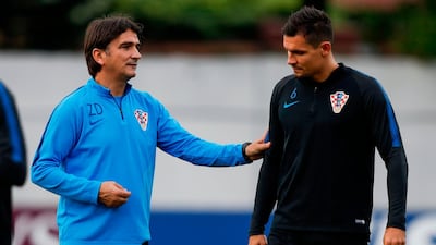 Dejan Lovren, right, is confident this Croatia side can go beyond the achievements of the 1998 team. Adrian Dennis / AFP