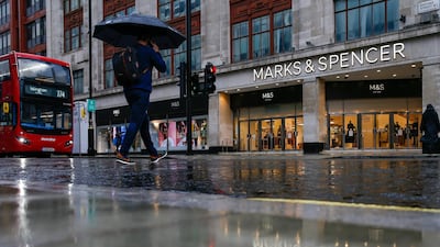 A pedestrian walks past Marks & Spencer Group Plc story on Oxford Street in London, U.K., on Wednesday, Oct. 21, 2020. Prices rose 0.5% in September, from 0.2% a month earlier, the Office for National Statistics said Wednesday. Photographer: Hollie Adams/Bloomberg