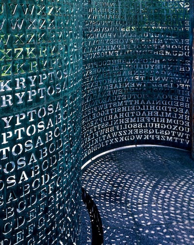 'Kryptos' still keeps the secret of her fourth passage in the grounds of the CIA headquarters in Virginia. AP