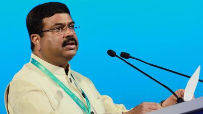 Dharmendra Pradhan, India's minister of petroleum, natural gas and steel, will speak at Adipec. Bloomberg