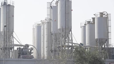 A cement factory in Dubai, which hsa the worst air quality in the Middle east. Antonie Robertson / The National
