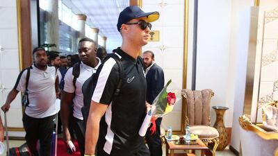 Cristiano Ronaldo arrives at Imam Khomeini International Airport. EPA