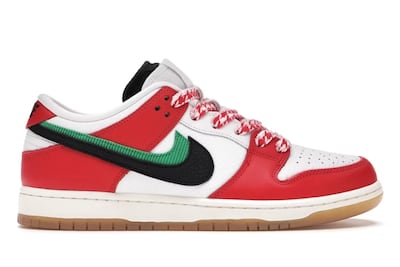 Nike x Frame Skate SB Dunk Low Habibi released in 2020. Photo: StockX