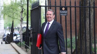 UK trade secretary Liam Fox headed to the US this week. AFP