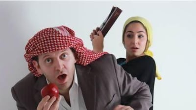 The Dubai-based performers Assem Kroma and Dana Dajani star in Yeki Bood / Yeki Na Bood. Courtesy Short+Sweet Dubai