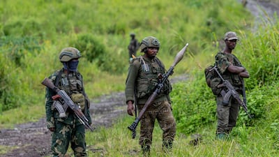 M23 rebels in Kibumba, in the eastern Democratic Republic of Congo, in December 2022. AP