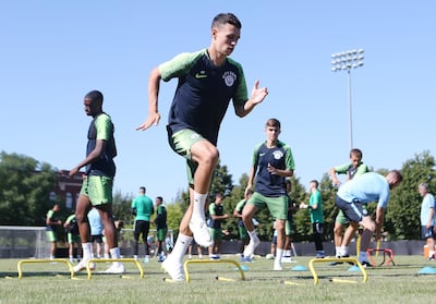 CHICAGO, IL - JULY 18: Manchester City's Phil Foden during training at University of Illinois on July 18, 2018 in Chicago, Illinois. (Photo by Matt McNulty - Manchester City/Man City via Getty Images)