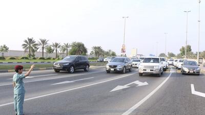 Abdullah Al Katbi got a run-out as a traffic officer after his father wrote to police about his dream. RAK Police