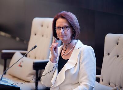 Julia Gillard attacked Mr Abbott for misogyny in a withering takedown that went viral on social media. The National