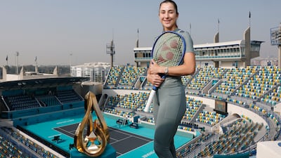 Defending champion Belinda Bencic poses ahead of the 2026 Mubadala Abu Dhabi Open. Photo: Supplied