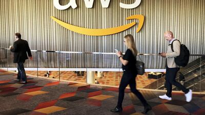 People attend the Amazon.com annual cloud computing conference in Las Vegas, Nevada, in 2017. Reuters