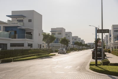 The villa is in Santorini, in Damac Lagoons. Antonie Robertson / The National