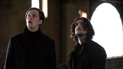 Bill Skarsgard and Landon Liboiron in Netflix’s Hemlock Grove. Steve Wilkie / Netflix