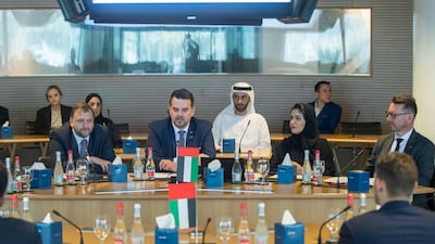 The Polish Business Council is inaugurated at the Dubai Chambers to unlock opportunities in the UAE and beyond. From left, Jakub Slawek, Poland’s ambassador to the UAE, Jacek Tomczak, Polish Deputy Minister for Development and Technology, Maha Al Gargawi, vice president of Dubai Chambers, and Maciej Bialko, chairman of the Polish Business Council in Dubai. Ruel Pableo for The National