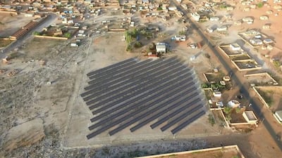 Above, Masdar’s solar photovoltaic plant in Boutilimit in Mauritania. Courtesy Masdar