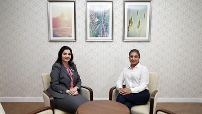 Dr Rasha Bassim, left, clinical director of the Priory clinic in Dubai, and Tanya Dharamshi, the clinic’s therapy services manager.