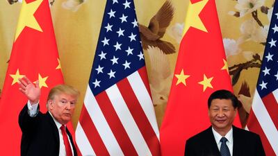 Donald Trump andt Xi Jinping attend a joint press conference in November. AFP