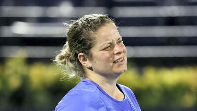Kim Clijsters during her match in Dubai. Chris Whiteoak / The National