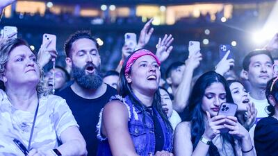 Fans excited to see Maroon 5 live at Etihad Arena.