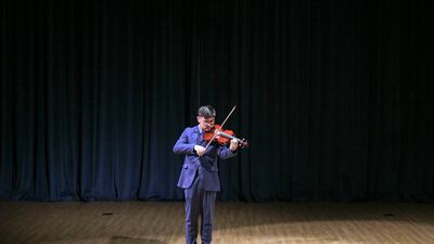 Diwen Xu, 18, plays the viola at Brighton College Abu Dhabi.