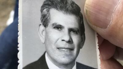 An old portrait of Namroud that he keeps in his wallet. Photo by Maghie Ghali