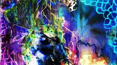 Fumage artist Cornelia Baciu’s It’s Raining Thoughts. Courtesy Cornelia Baciu / AD Arts Collective