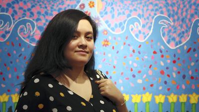 'Mother Earth', by Mariam Ismail, was among the paintings on sale at the exhibition last year. Chris Whiteoak / The National