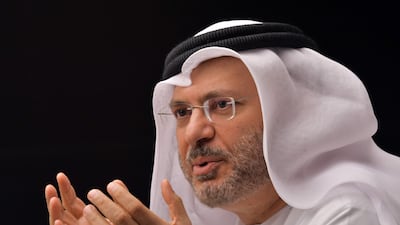 UAE state minister for foreign affairs, Anwar Gargash, speaks during a press conference at his office in Dubai on June 24, 2017. Giuseppe Cacace / AFP