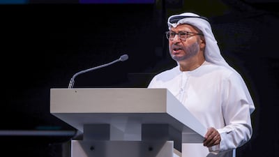 Dr Anwar Gargash speaking at the final day of Culture Summit Abu Dhabi. Victor Besa / The National