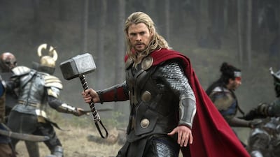 This publicity photo released by Walt Disney Studios and Marvel shows Chris Hemsworth in a scene from "Thor: The Dark World." AP Photo