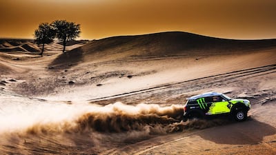 The Mini All4 Racing is a larger, massively modified version of the road-going car. It’s designed to look like the Countryman, but the rear doors are fake and only the lights, door handles and windscreen are carried over. Courtesy BMW Group