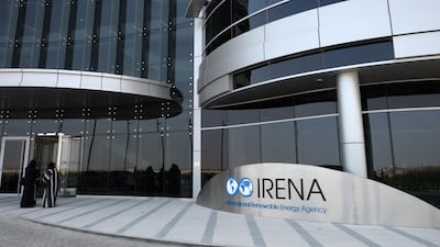 The new Irena headquarters building, located at Masdar, will open on Wednesday. Delores Johnson / The National