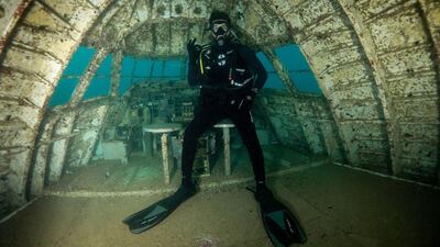 A diving enthusiast visiting the site of Dive Bahrain. Courtesy Bahrain Tourism and Exhibitions Authority