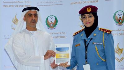 Sheikh Saif bin Zayed, Deputy Prime Minister and Minister of the Interior, honours the winners of the 11th Sheikh Zayed Book Award, during a ceremony at the Abu Dhabi International Book Fair. Wam