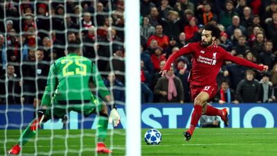 13) Salah scores the only goal against Napoli in December 2018. Getty
