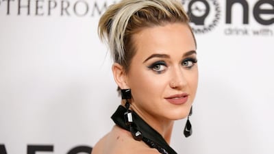 FILE PHOTO: Singer Katy Perry poses at Elton John's 70th Birthday and 50-Year Songwriting Partnership with Bernie Taupin benefiting the Elton John AIDS Foundation and the UCLA Hammer Museum at RED Studios Hollywood in Los Angeles, California, U.S. on March 25, 2017. REUTERS/Danny Moloshok/File Photo