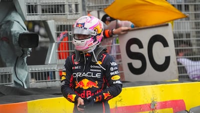 Red Bull driver Liam Lawson of New Zealand walks from the track. AP