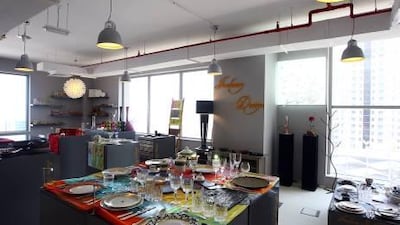The Faubourg Design showroom in Dubai stocks 15 brands of tableware, linen, lighting, cutlery, glassware, crystal and porcelain home accessories. Satish Kumar / The National