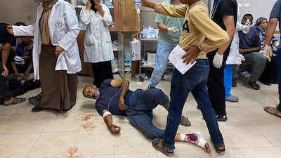 Nasser Hospital has been overwhelmed by the number of people injured in the violence. AFP