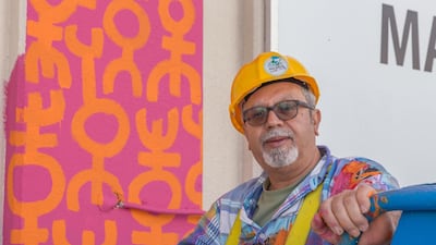 Mohammed Ahmed Ibrahim’s mural 'Grocery' takes its inspiration from the fruit and vegetables sold inside the Madinat Zayed market in Abu Dhabi. Credit @tostfilms