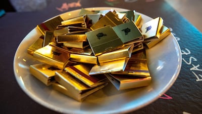 The Flower Shop souvenir matches.