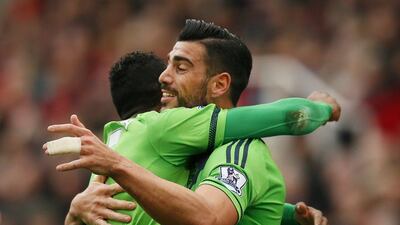 Graziano Pelle celebrates scoring the second goal for Southampton. Action Images via Reuters / Jason Cairnduff