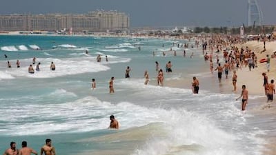 The Jumeirah Beach Residence Beach is a stretch of shore not monitored by lifeguards.
