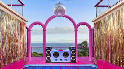 An outdoor disco dance floor faces the ocean. Photo: Joyce Lee
